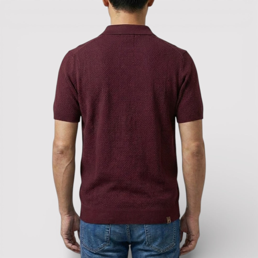 Markus Berlin Herren Poloshirt ohne Knopfleiste, Vorderansicht