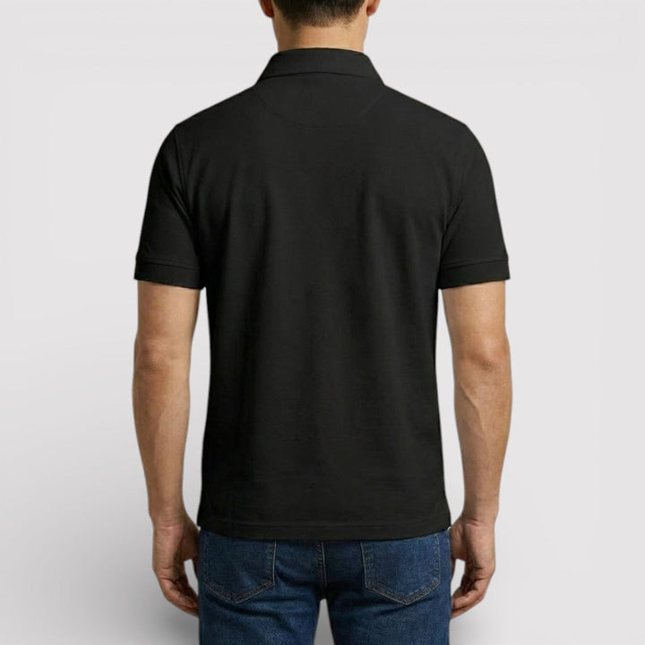 Markus Berlin Herren Zip-Poloshirt, Vorderansicht