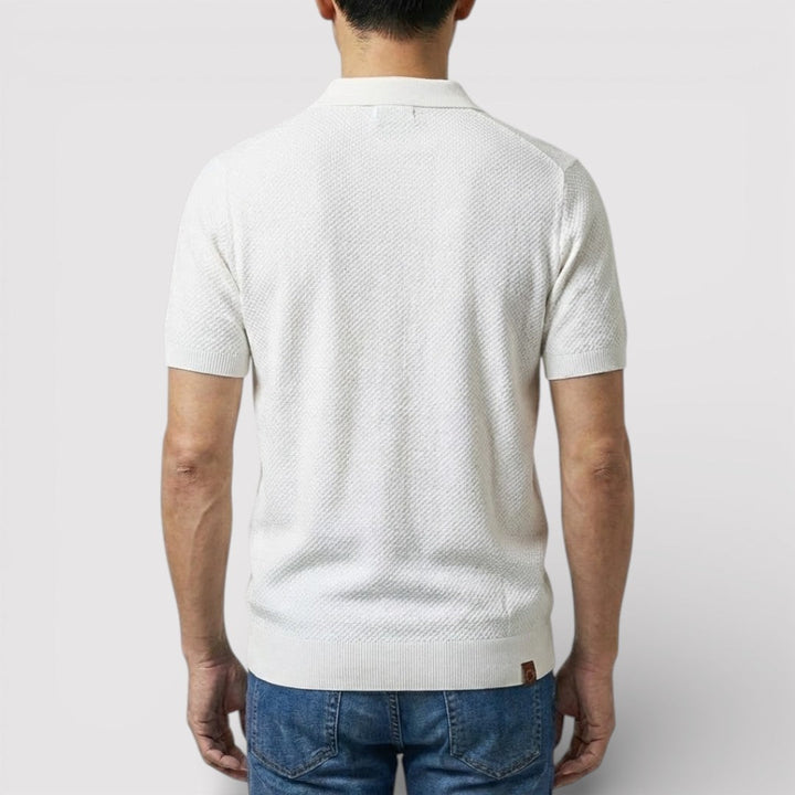 Markus Berlin Herren Poloshirt ohne Knopfleiste, Vorderansicht