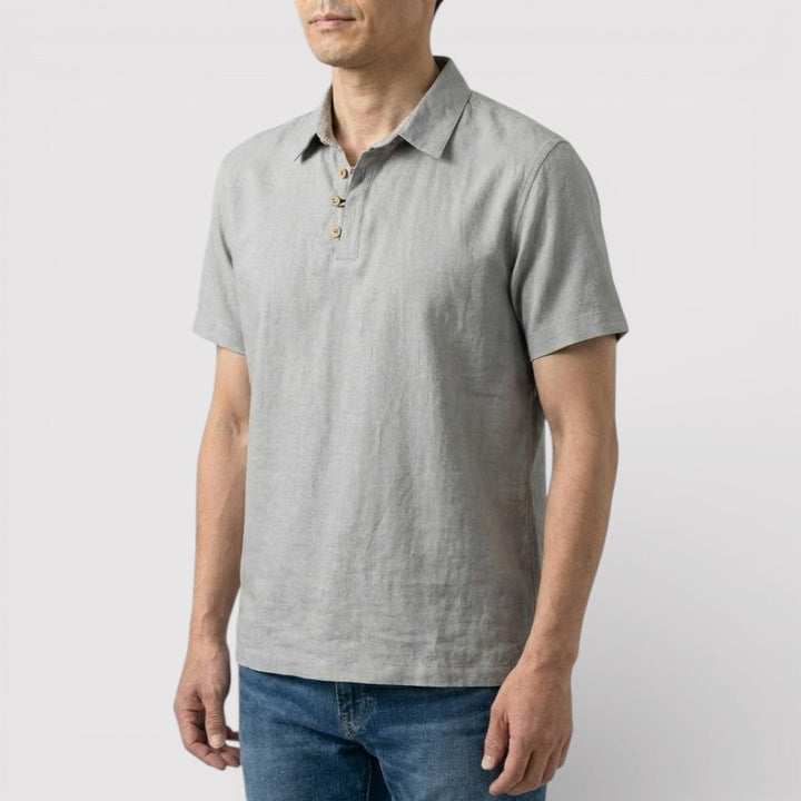 Markus Berlin Herren Poloshirt mit Dreiknopfleiste, Vorderansicht