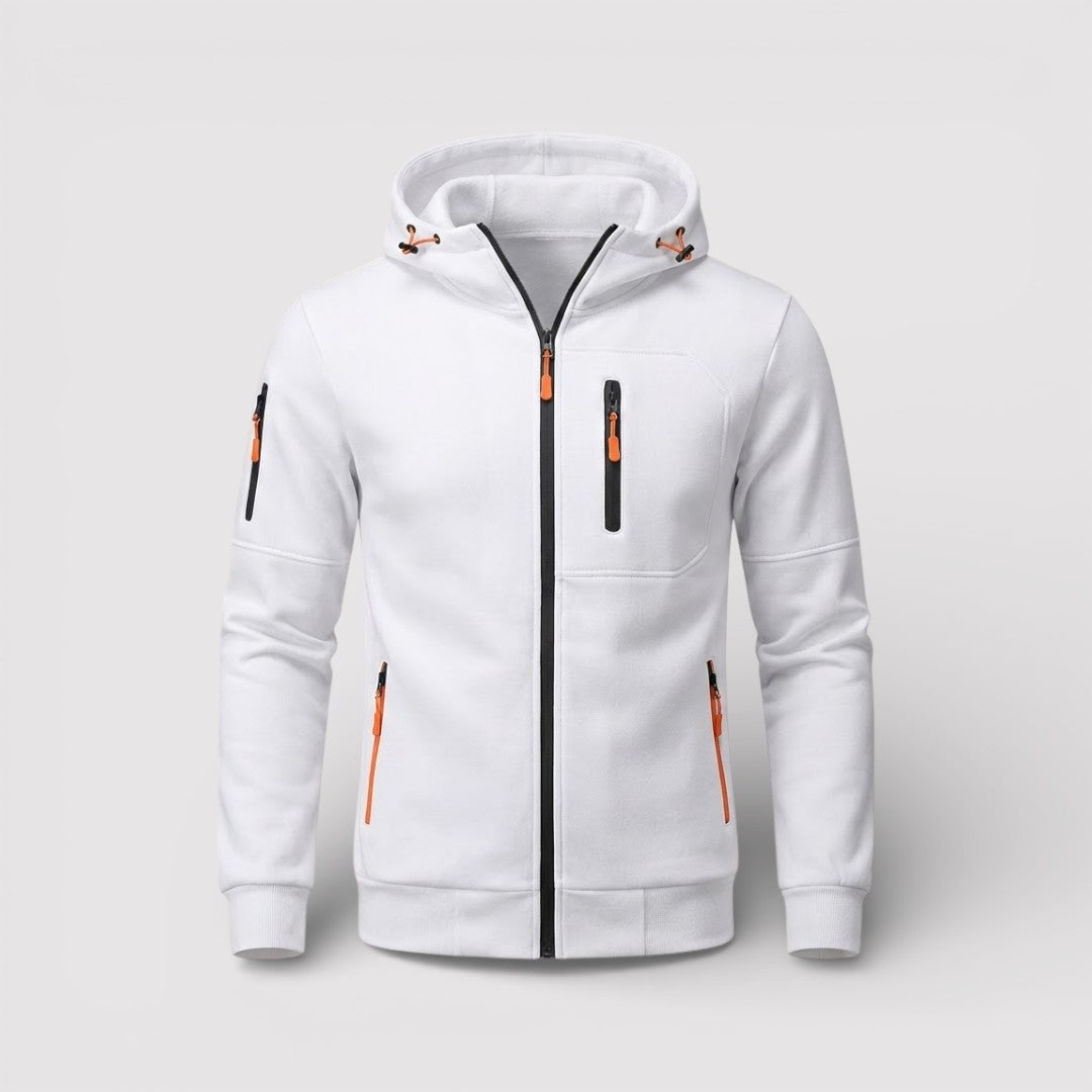 Markus Berlin Herren Zip-Hoodie mit Kapuze, Vorderansicht