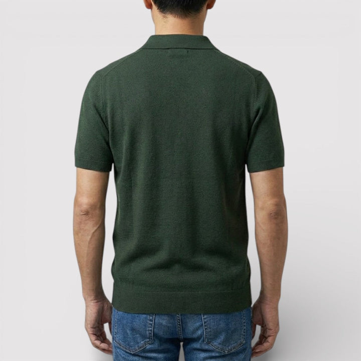 Markus Berlin Herren Poloshirt ohne Knopfleiste, Vorderansicht