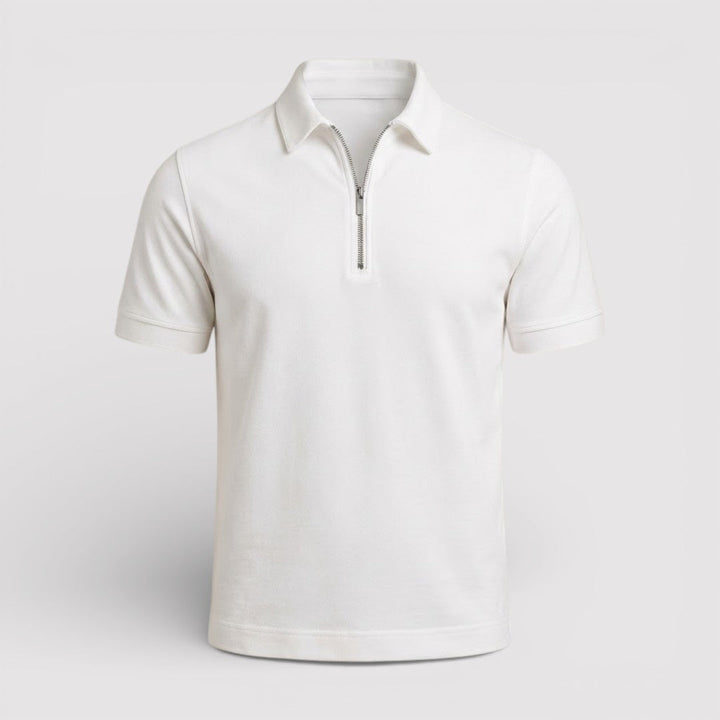 Markus Berlin Herren Zip-Poloshirt, Vorderansicht