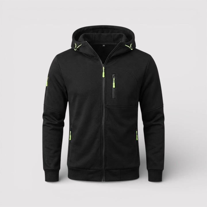 Markus Berlin Herren Zip-Hoodie mit Kapuze, Vorderansicht