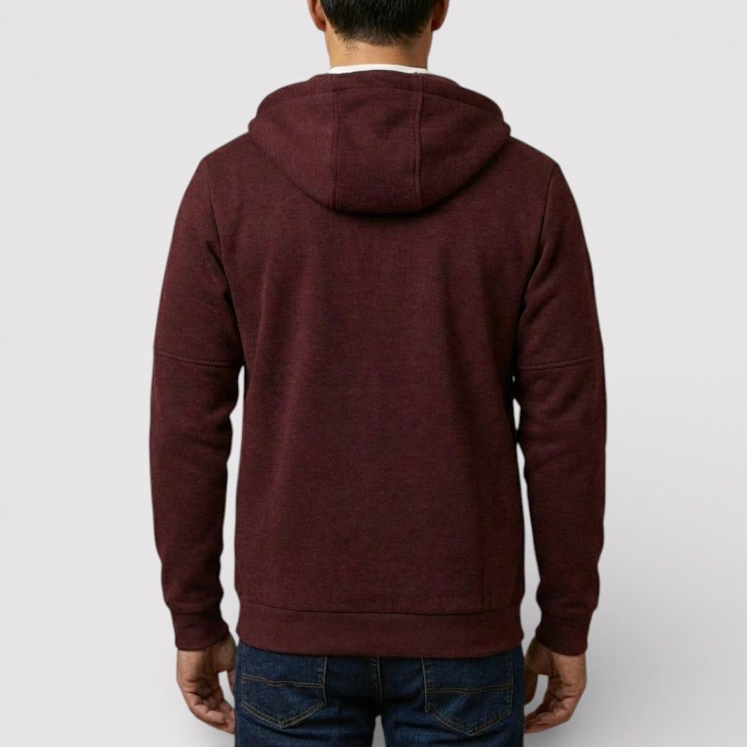 Markus Berlin Herren Zip-Hoodie mit Kapuze, Vorderansicht