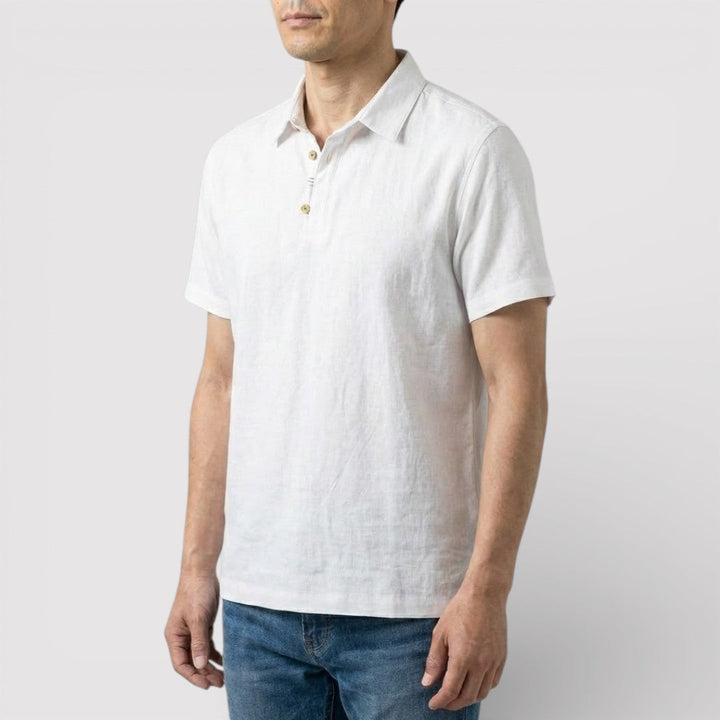 Markus Berlin Herren Poloshirt mit Dreiknopfleiste, Vorderansicht