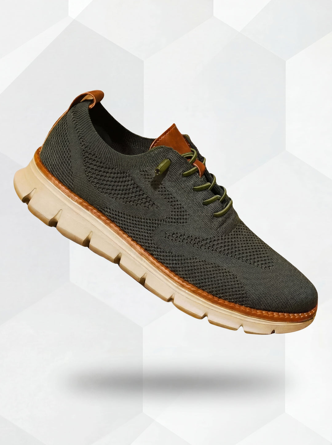 Markus Berlin Herren Sneaker Grün, Vorderansicht